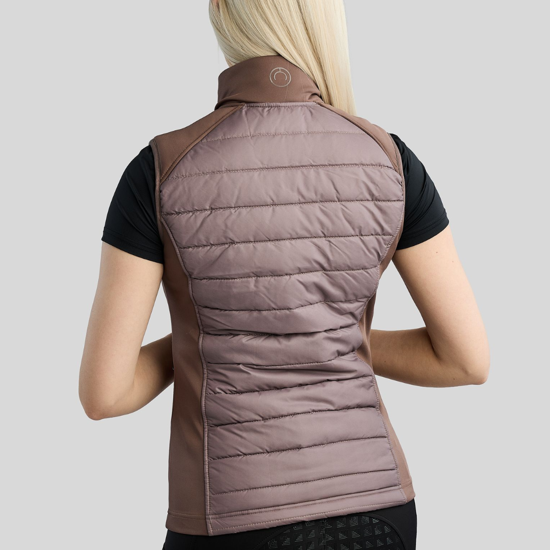 MONTAR EMMA HYBRID BODYWARMER VEST - NOUGAT BROWN - 4