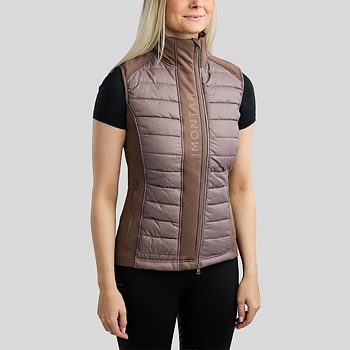 MONTAR EMMA HYBRID BODYWARMER VEST - NOUGAT BROWN