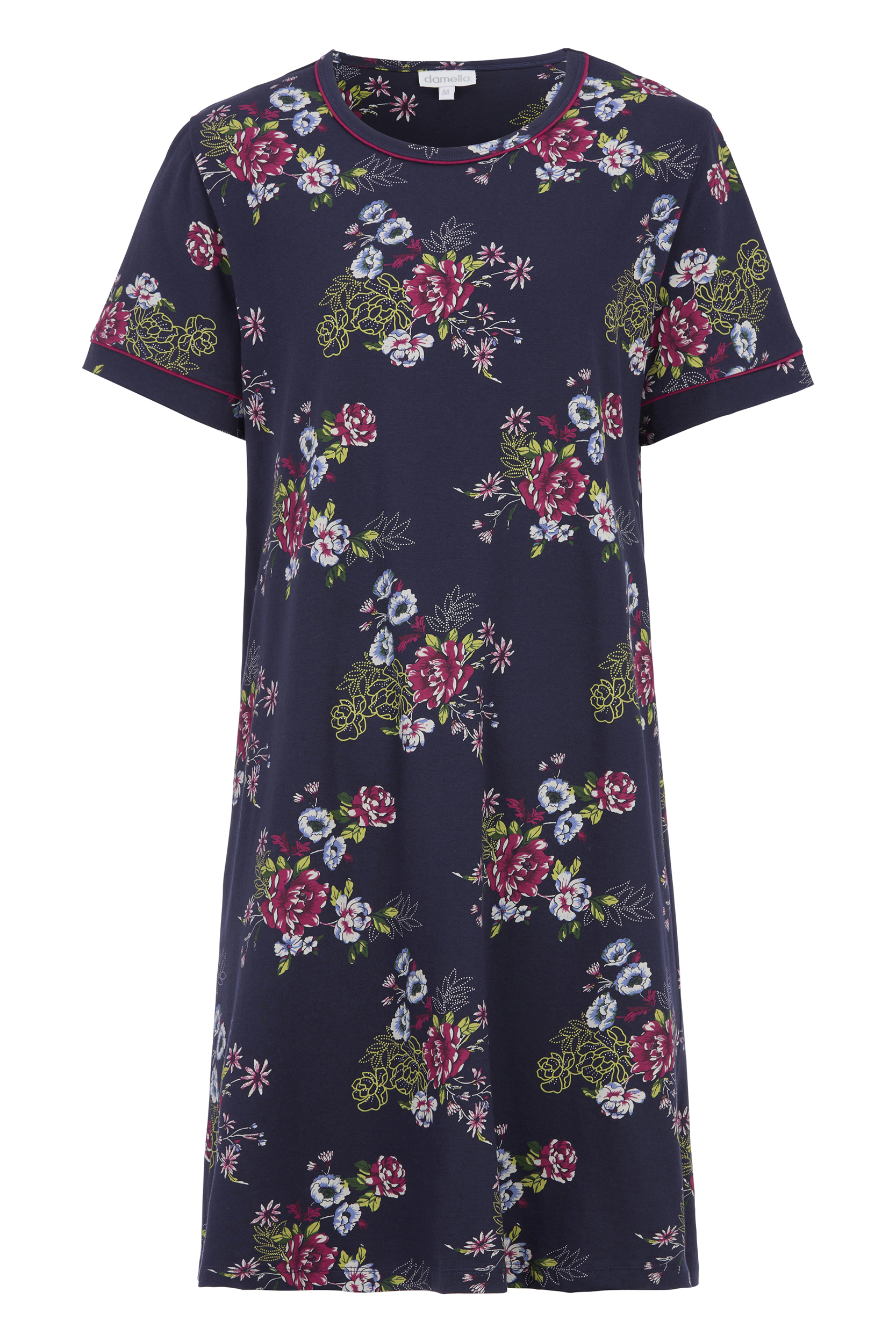 Damella 60443-320 Nightdress short sleeve Navy pink