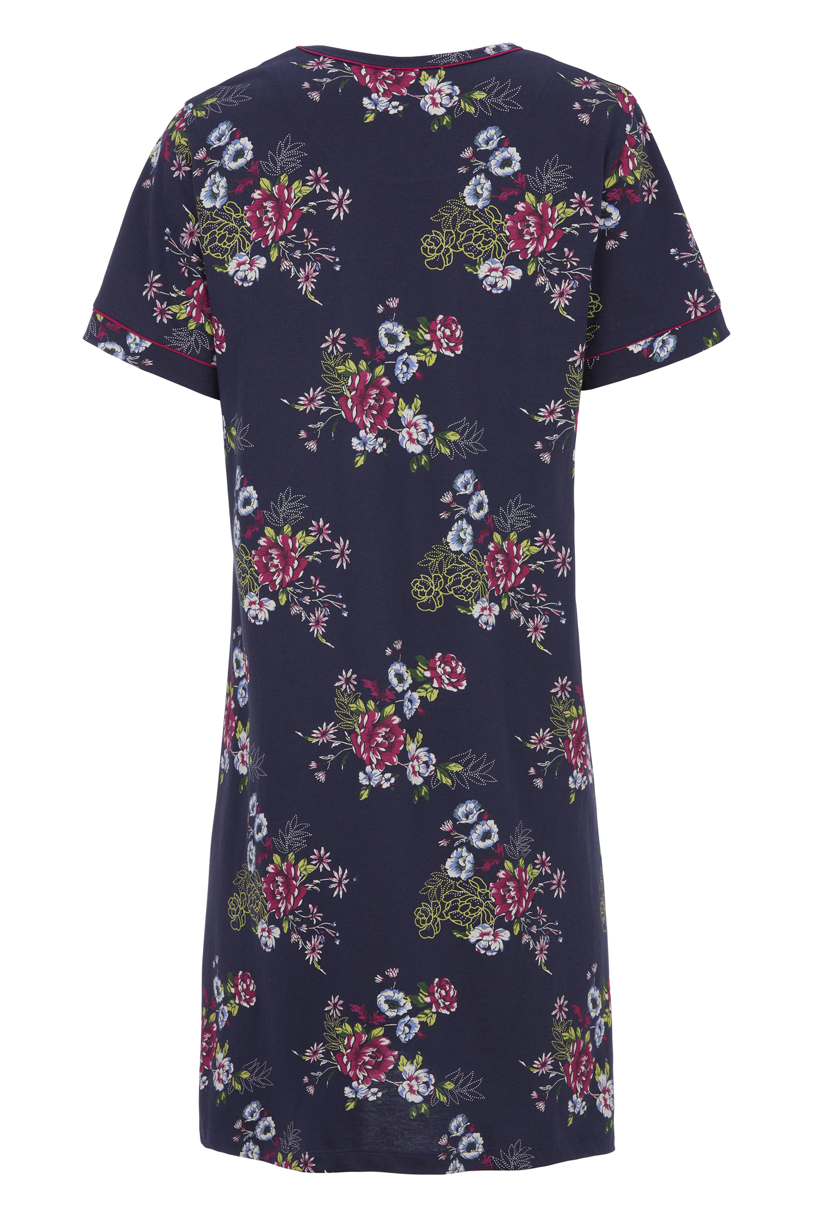 Damella 60443-320 Nightdress short sleeve Navy pink - 2