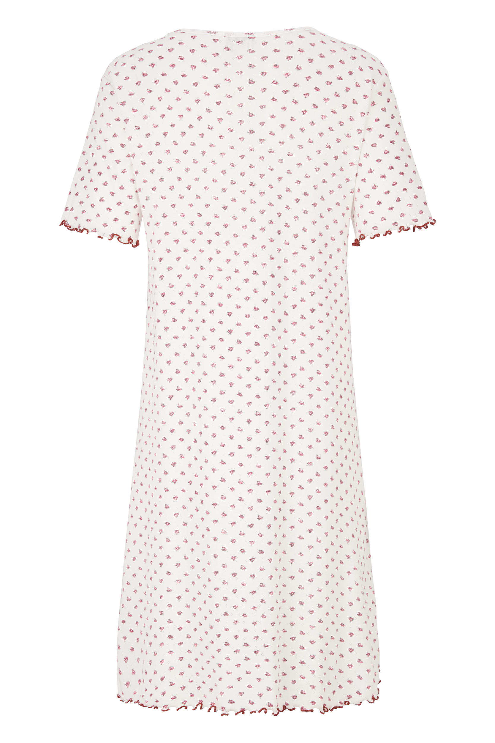 Damella 60470-378 Nightdress short sleeve Ivory red - 2