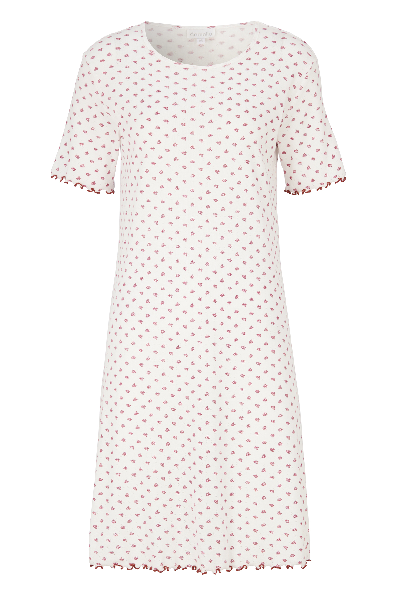 Damella 60470-378 Nightdress short sleeve Ivory red