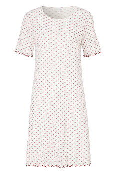 Damella 60470-378 Nightdress short sleeve Ivory red