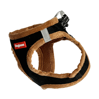 Dogman Air Step-in Plusch Hundsele Svart/Brun XX-Small