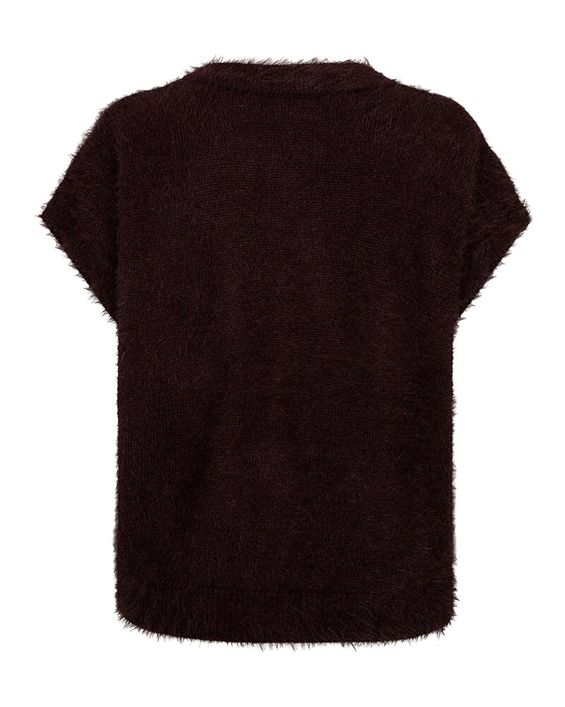 Väst fuzzy v-ringad vinröd