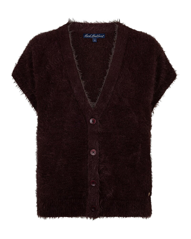 Väst fuzzy v-ringad vinröd