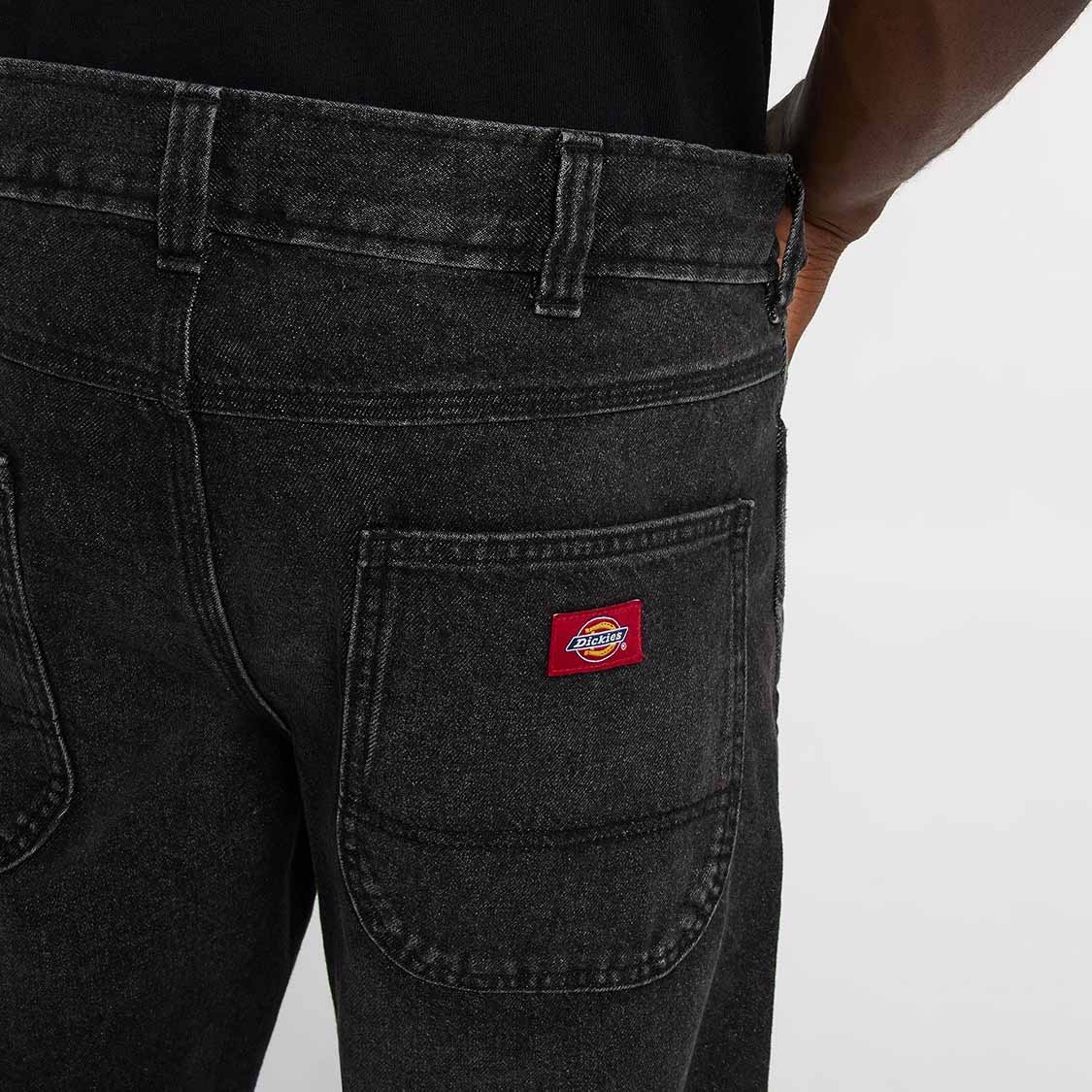 Dickies - 954 Relaxed Straight Work Jeans Black Wash Faded - 6