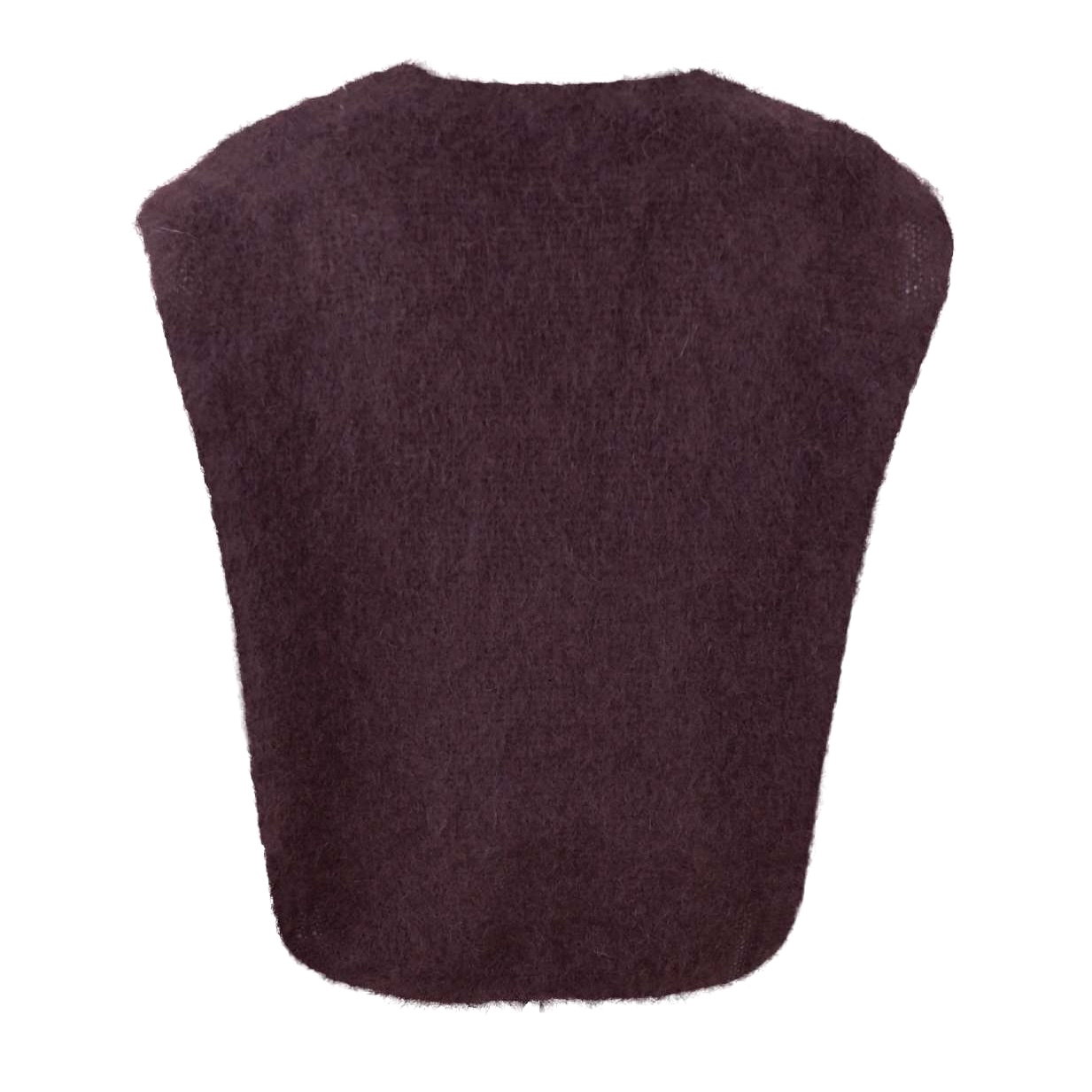 BJOERK knitted v-neck vest - Coffee - 3