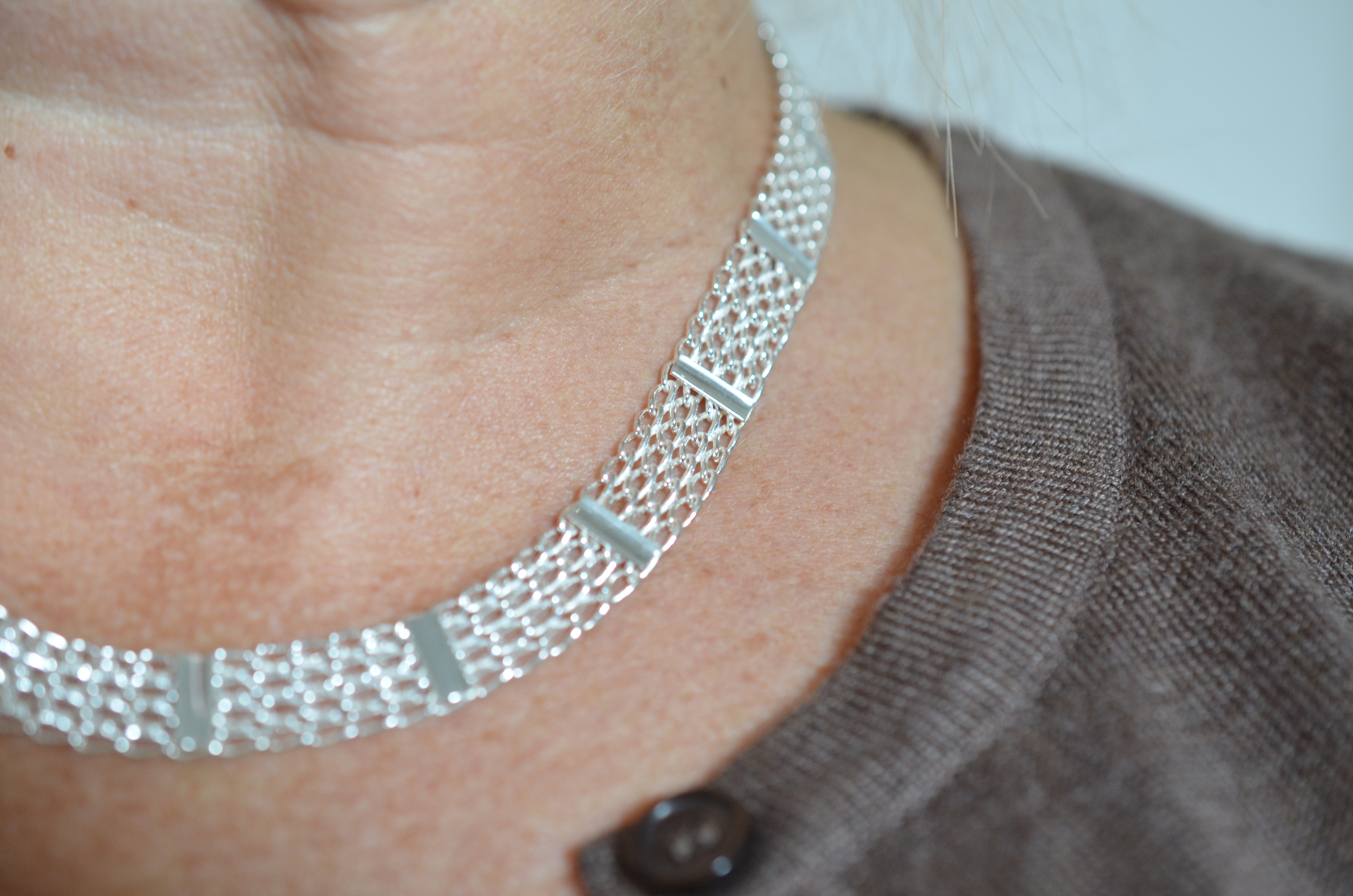 Vintage silverhalsband - 4