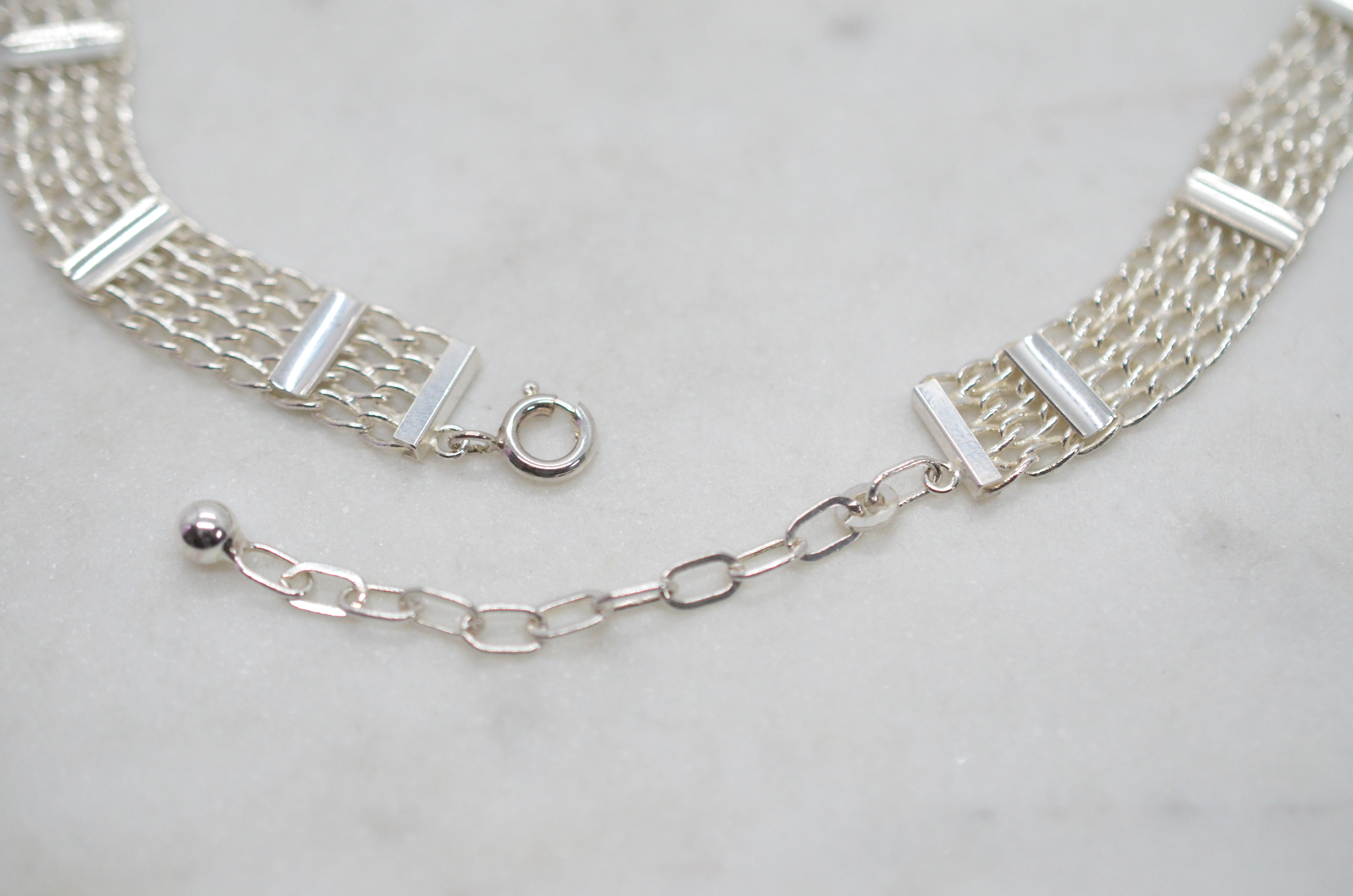 Vintage silverhalsband - 5