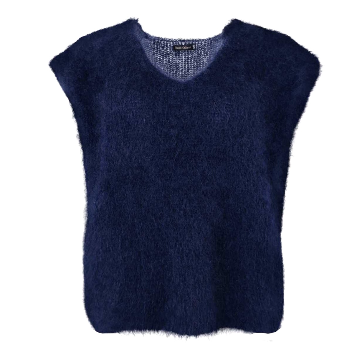 BJOERK knitted v-neck vest - Navy blue - 2