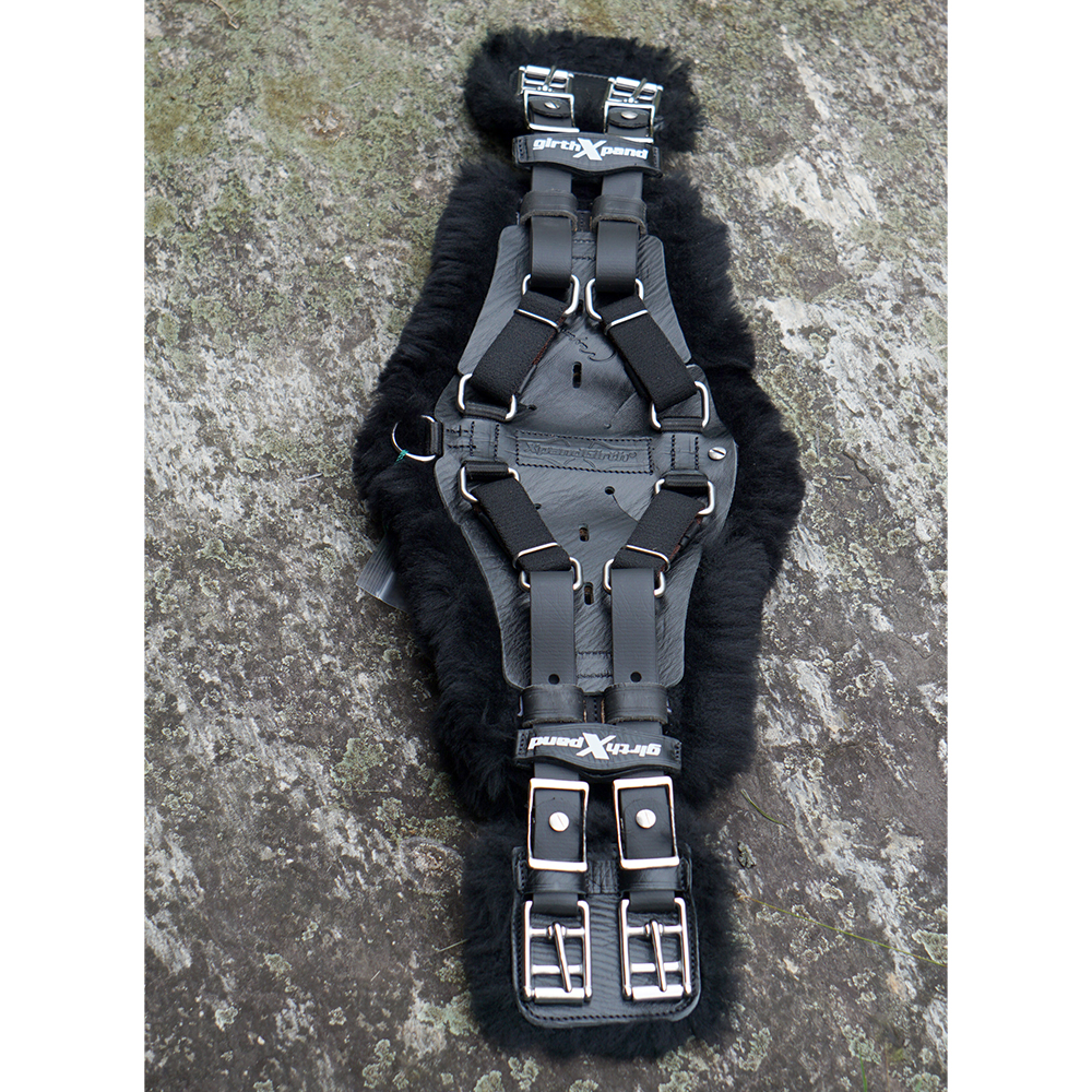 XpandGirth® Dressage Girth - medicinskt fårskinn (65-75 cm), svart - 2
