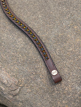 Jacson Pannband Kristall Onyx Brun/Guld