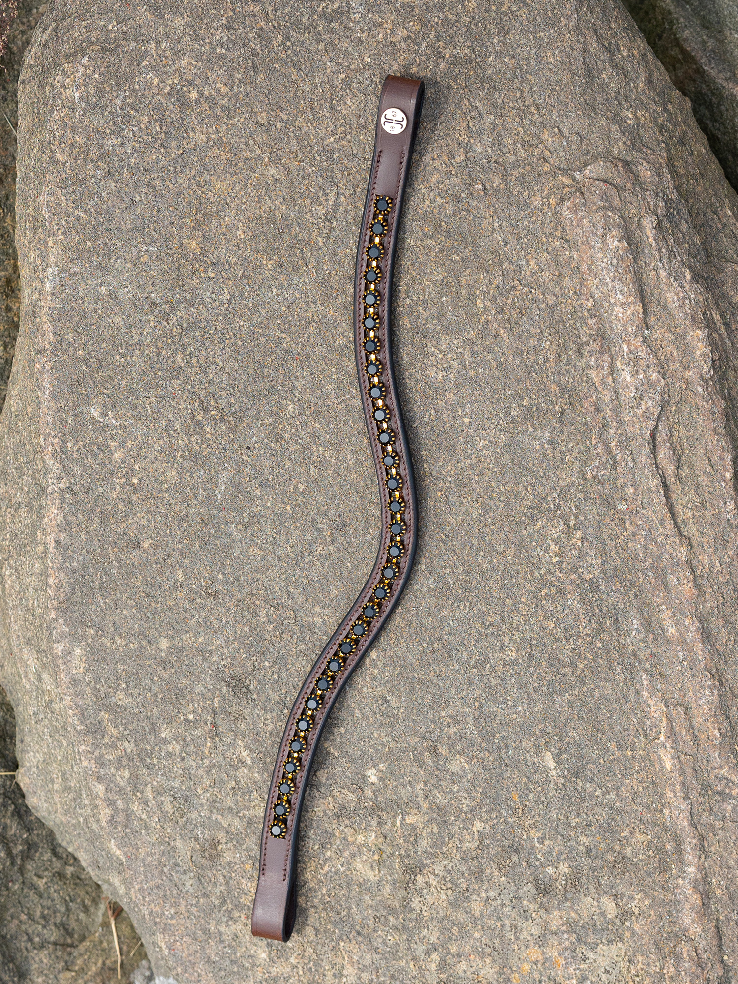 Jacson Pannband Kristall Onyx Brun/Guld