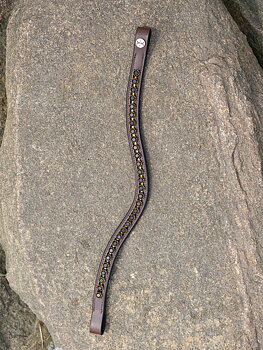 Jacson Pannband Kristall Onyx Brun/Guld