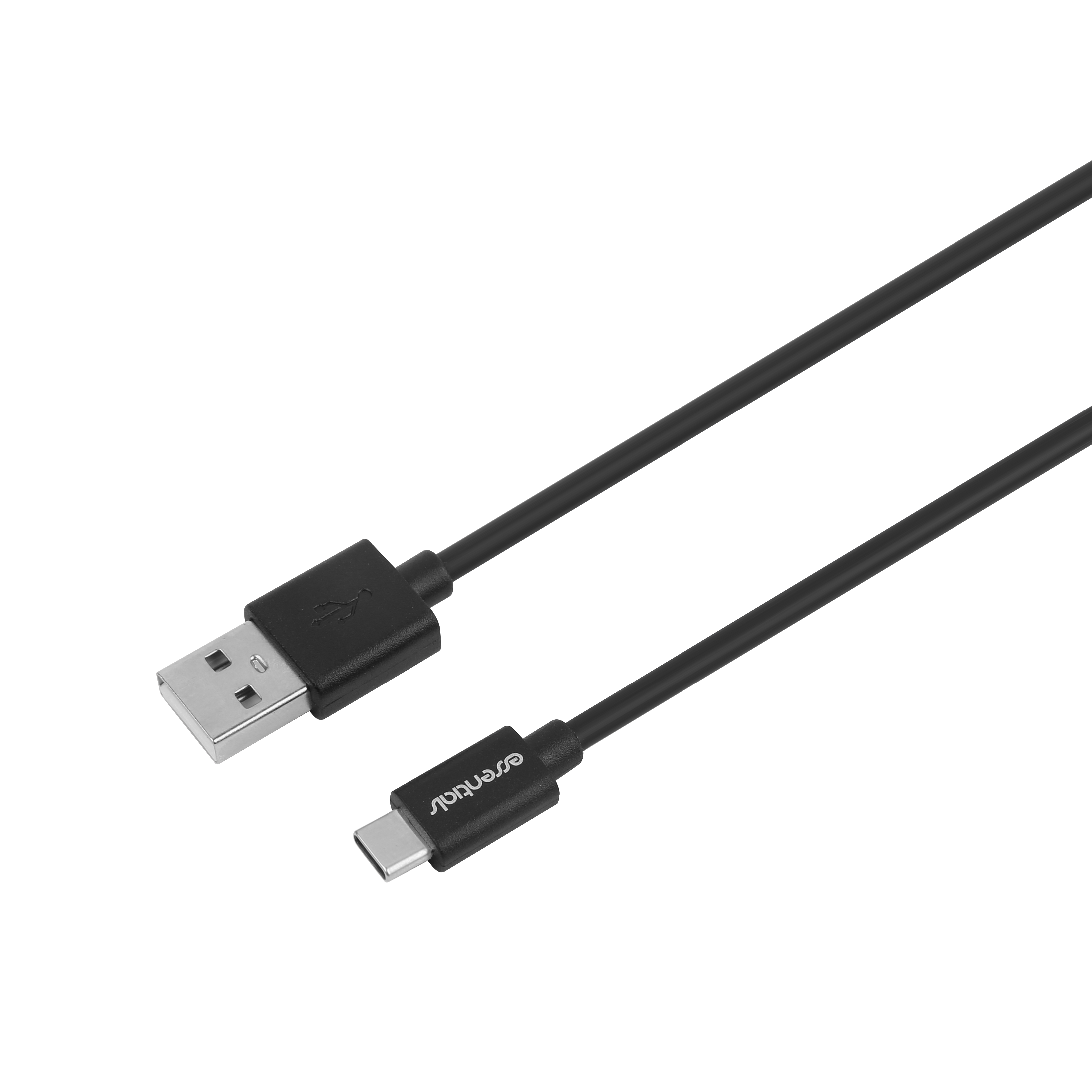 Essentials USB-A - USB-C Kabel 2m, Svart