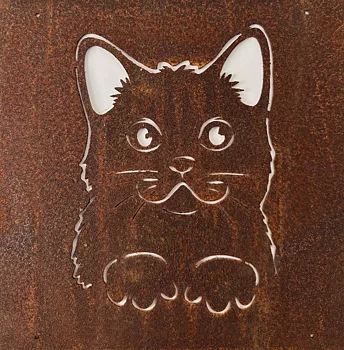 Katt dekorplåt för armeringsnät 14x14cm