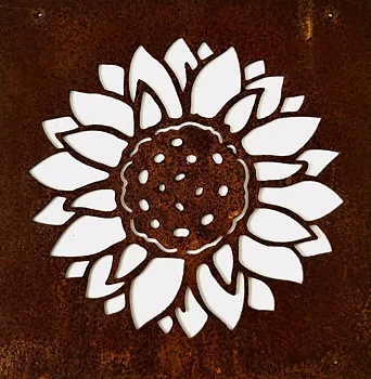 Solros dekorplåt för armeringsnät 14x14cm