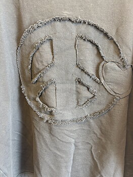 Sweatshirt Grön med ett Peacemärke