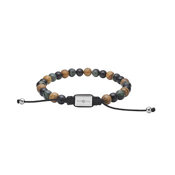 Son of Noa armband kambala jaspis, picture stone, svart agat