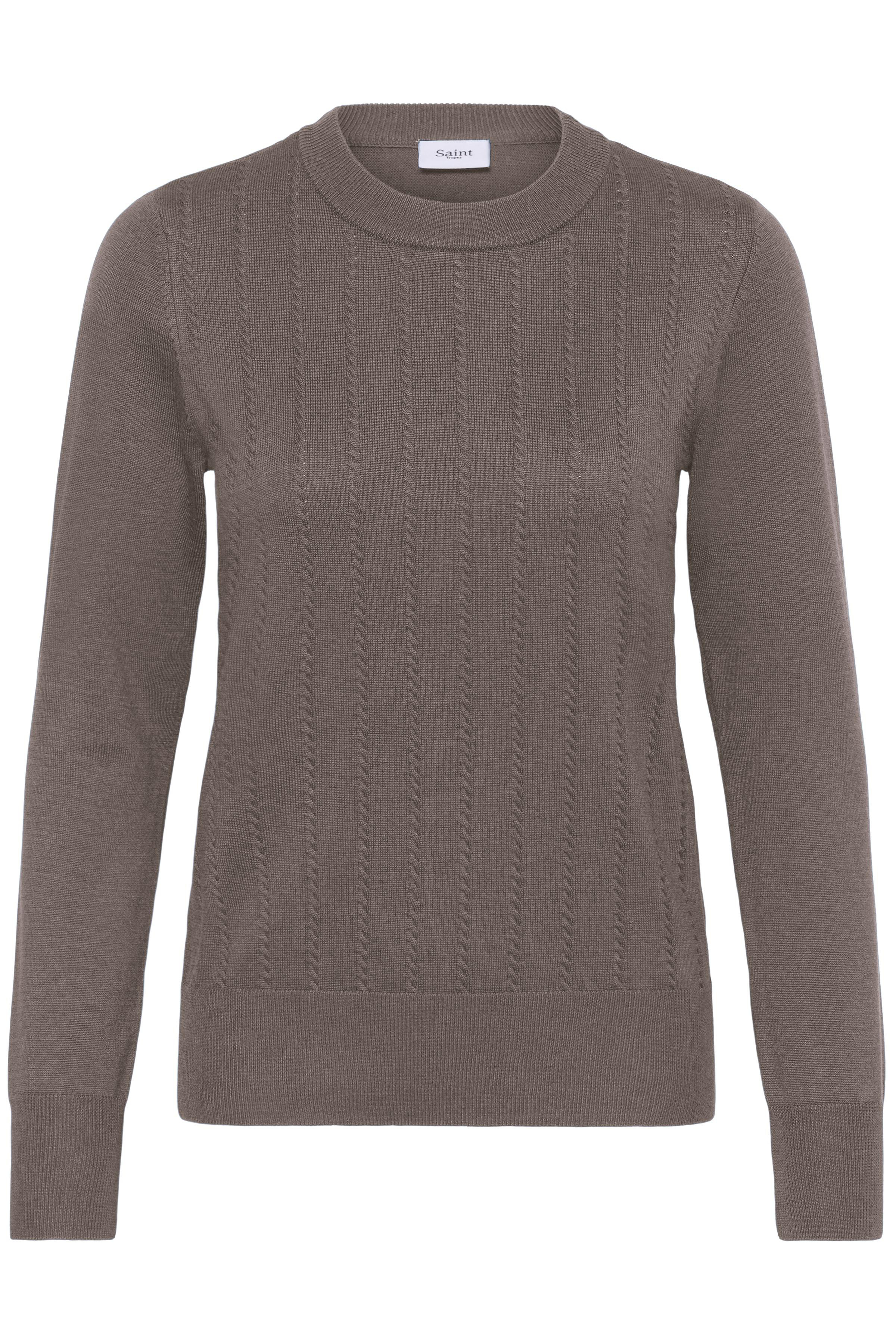 MilaSZ Thin Cabel LS Pullover Mink Melange