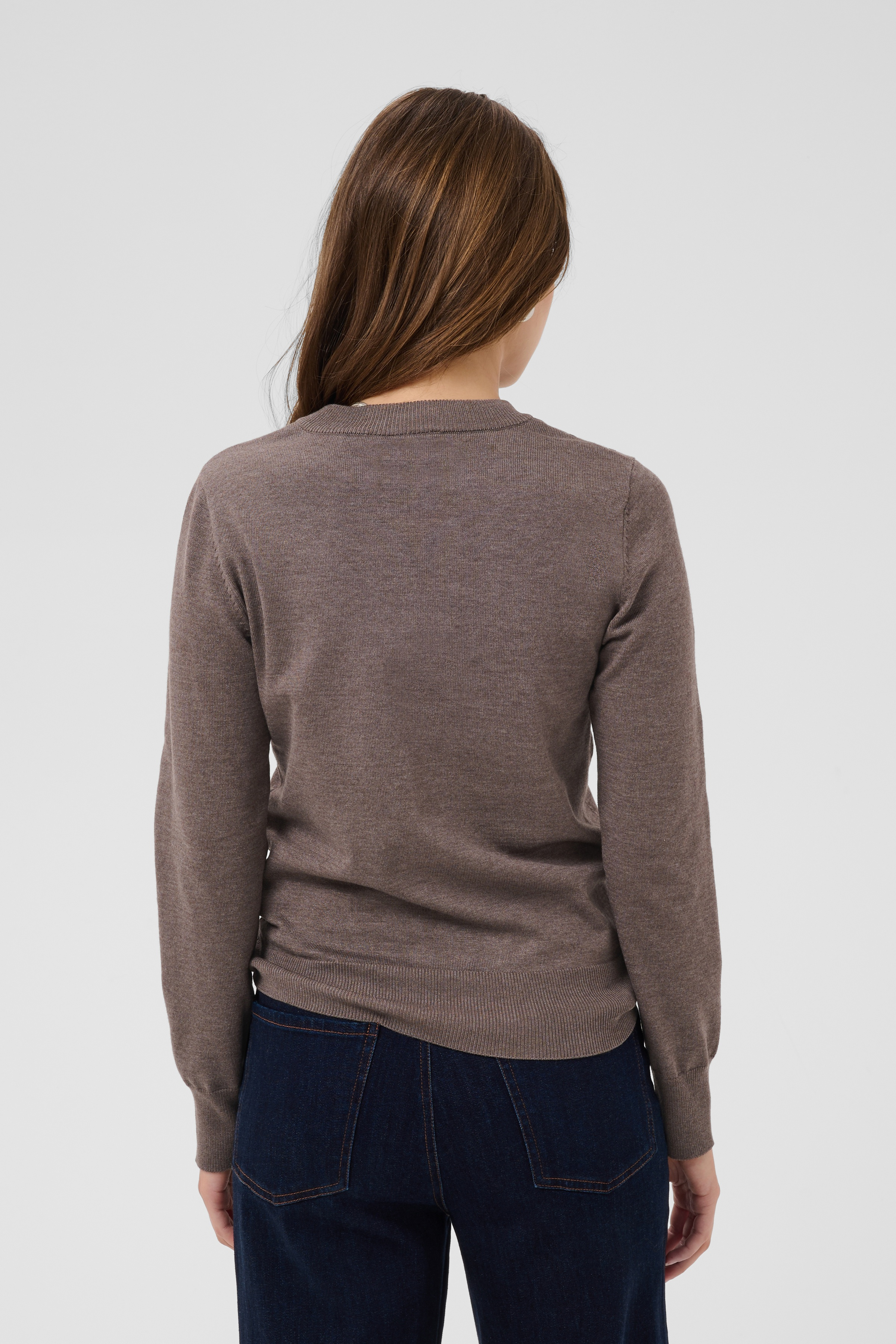 MilaSZ Thin Cabel LS Pullover Mink Melange - 6