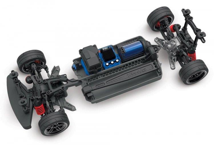 Traxxas 4-Tec 2.0 VXL 4WD TQi TSM utan Kaross, Batteri & Ladd - 15