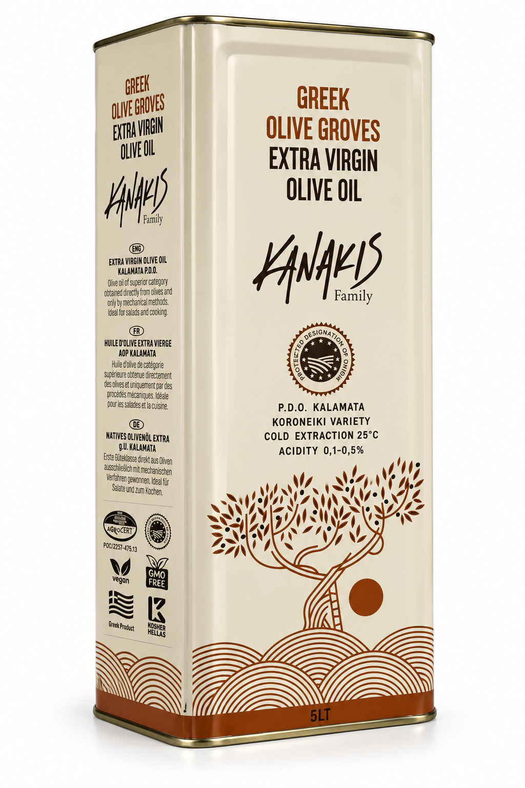 Kanakis P.D.O. Kalamata Extra Virgin Olivolja 5L - 4