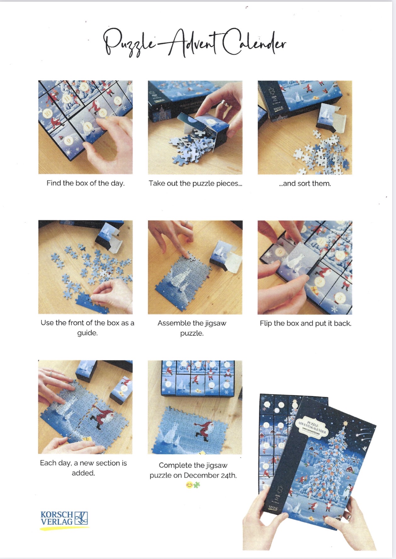 ADVENTSKALENDER PUSSEL - MOTIV JULMARKNAD - 5