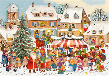 ADVENTSKALENDER PUSSEL - MOTIV JULMARKNAD