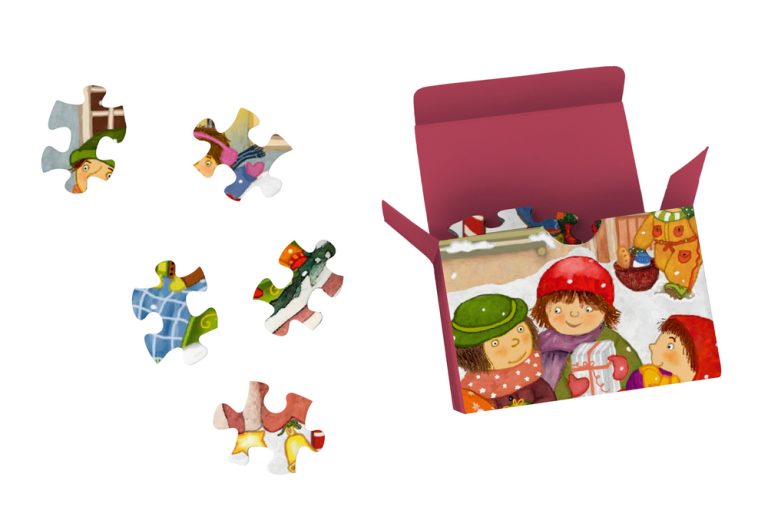 ADVENTSKALENDER PUSSEL - MOTIV JULMARKNAD - 3