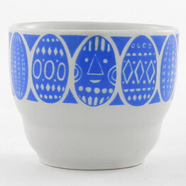  Raija Uosikkinen (Kauno 1962) Eggcup with Blue Decor 5 cm  [Sample Images]
