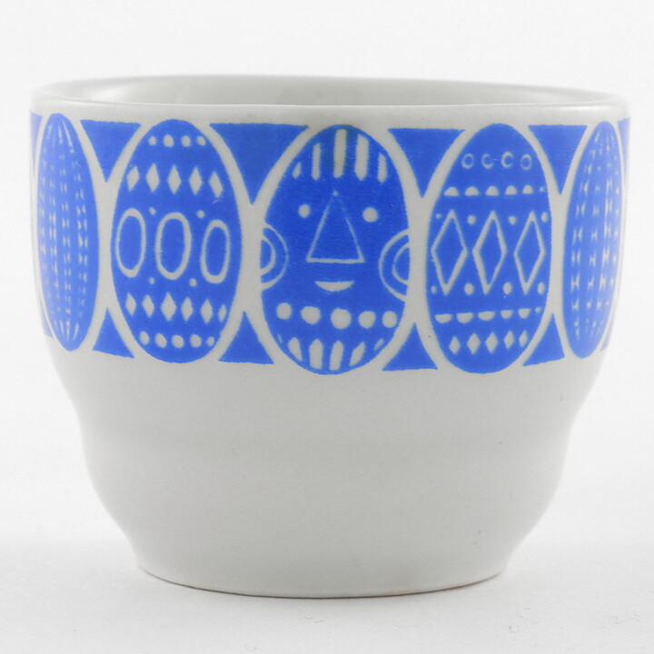  Raija Uosikkinen (Kauno 1962) Eggcup with Blue Decor 5 cm  [Sample Images]