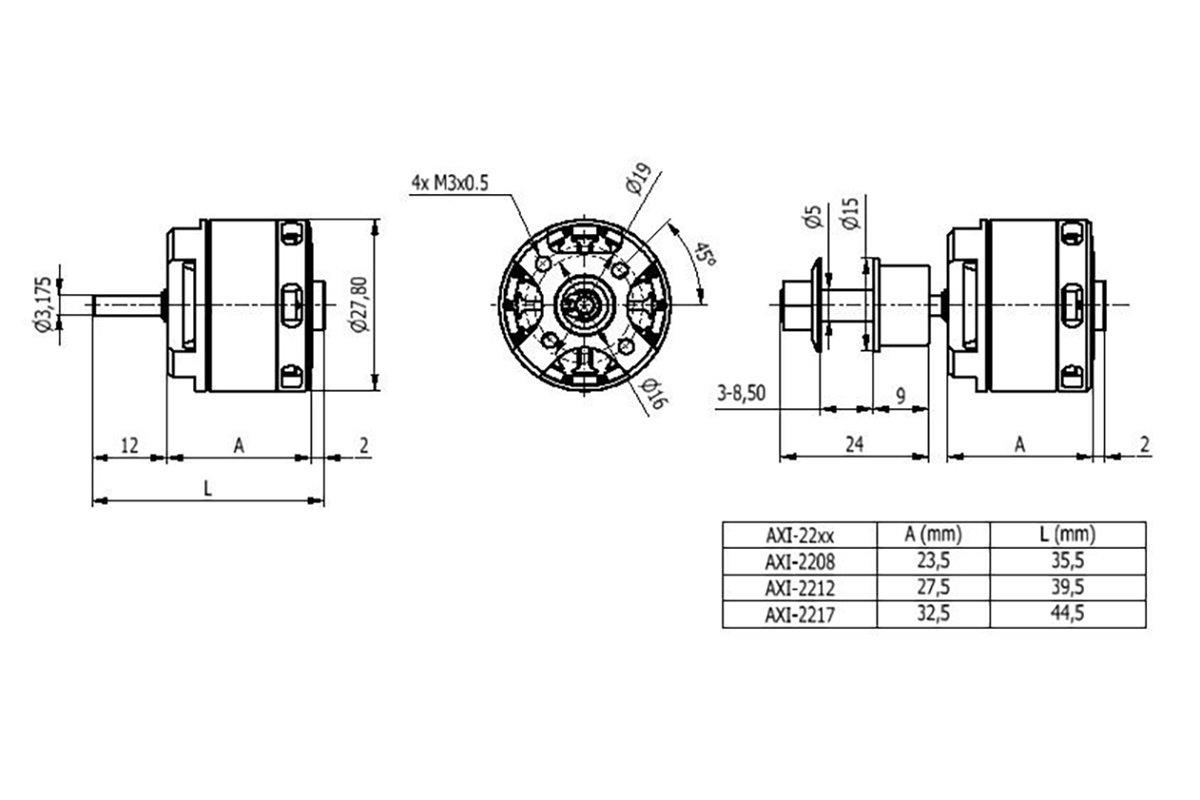 AXI 2212/34 V3 Brushless - 4