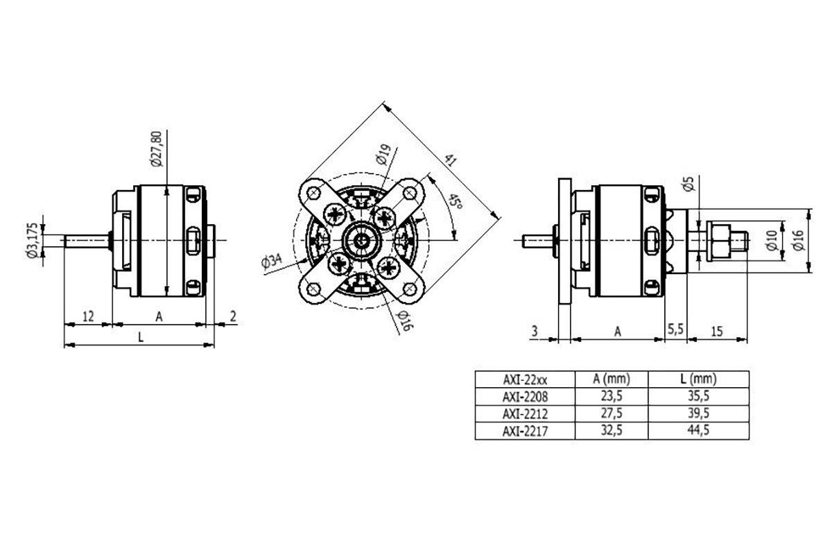 AXI 2212/34 V3 Brushless - 5