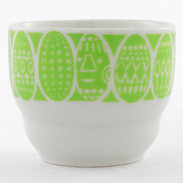  Raija Uosikkinen (Kauno 1962) Eggcup with Green Decor 5 cm  [Sample Images]
