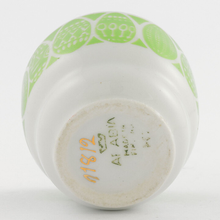  Raija Uosikkinen (Kauno 1962) Eggcup with Green Decor 5 cm  [Sample Images]