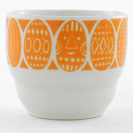 Raija Uosikkinen (Kauno 1962) Eggcup with Yellow Decor 5 cm  [Sample Images]