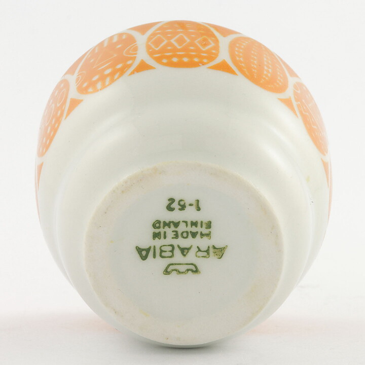 Raija Uosikkinen (Kauno 1962) Eggcup with Yellow Decor 5 cm  [Sample Images]