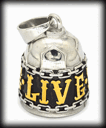 Live to ride angel bell / Guardian bell  i guldpläterat rostfritt stål.