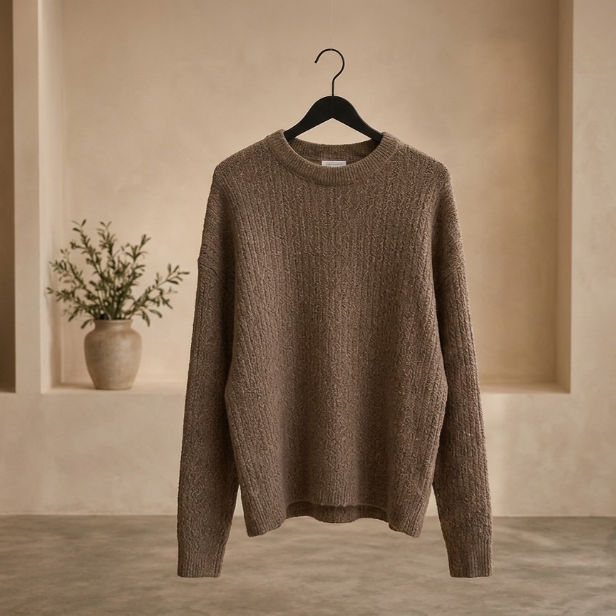 Mila tröja taupe one size