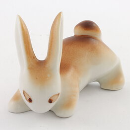 Raili Eerola (Arabia 1960s) Heartwarming Hare 9 cm (2)