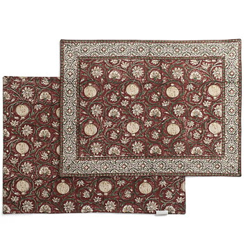 Bordstabletter Tangier Pomegranate Red & Green – 2 st.