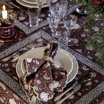 Bordstabletter Tangier Pomegranate Red & Green – 2 st.