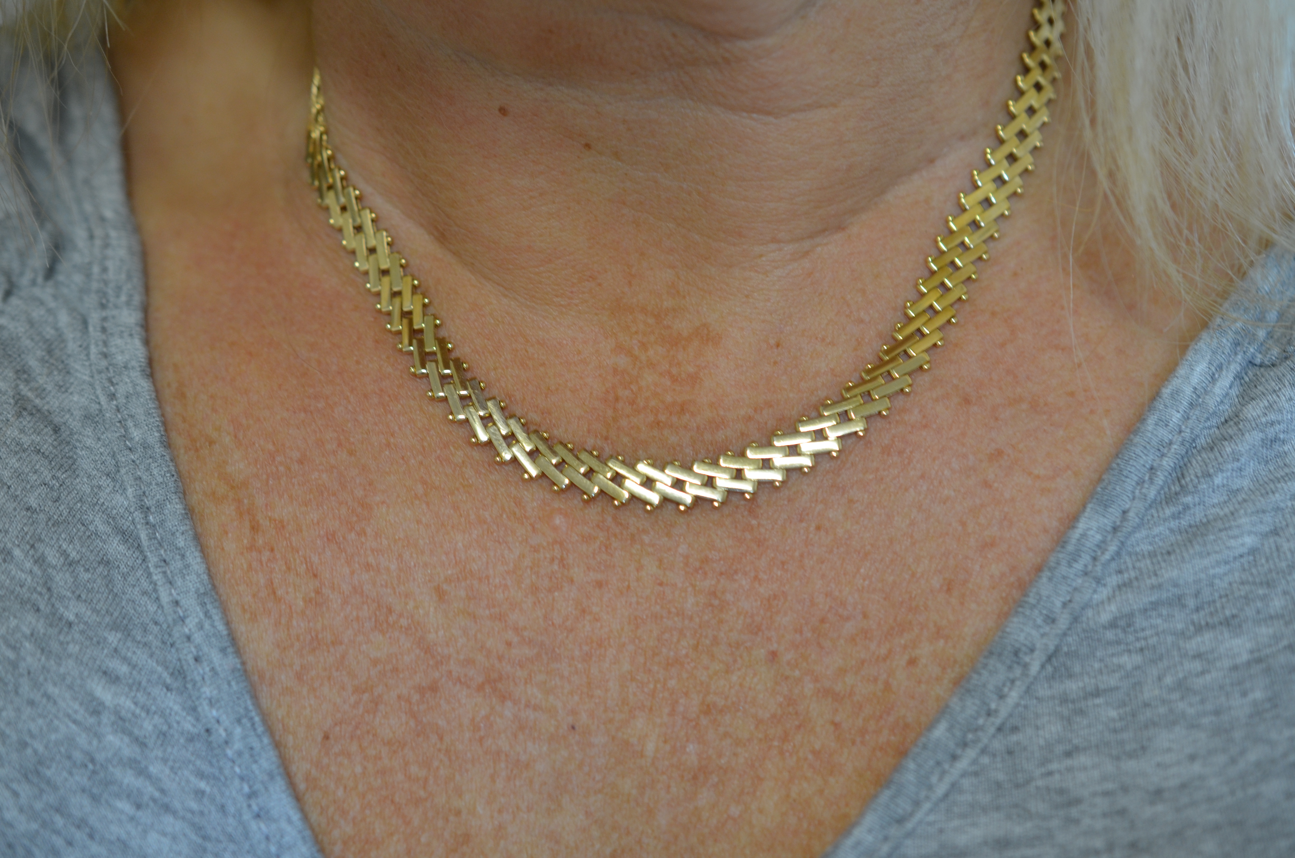 Second Hand 18k stakethalsband - 5