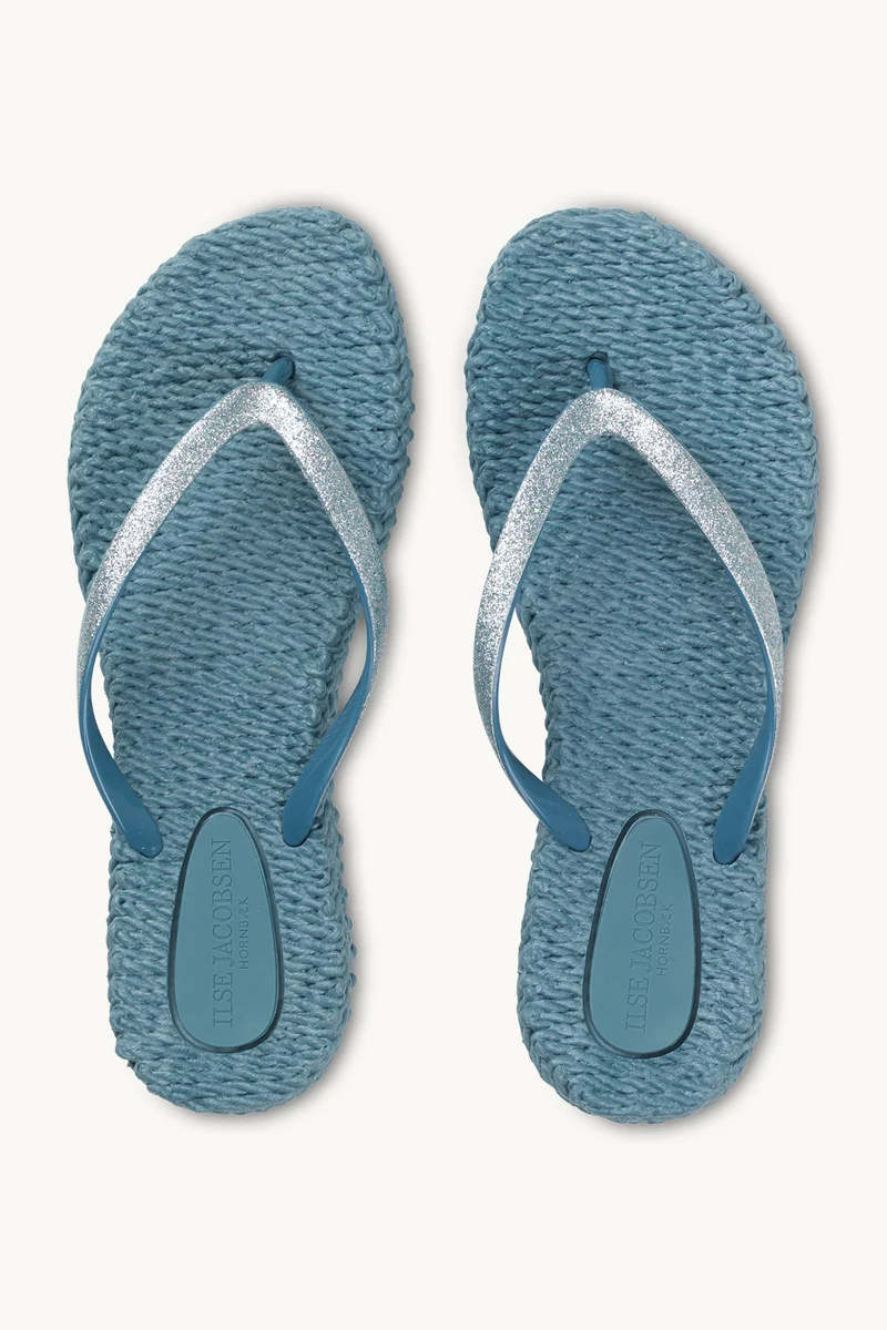 Flip Flops med Glitter -Lichen Blue - 2