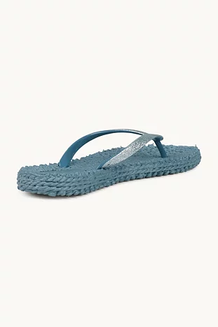 Flip Flops med Glitter -Lichen Blue