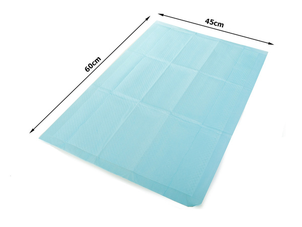 50-Pack - Hygienunderlägg / Hygien Underlägg Blå 45*60cm - ett måste för alla med bebisar, husdjur etc. - 7