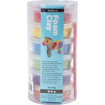 Foam clay metallic 6x14 g