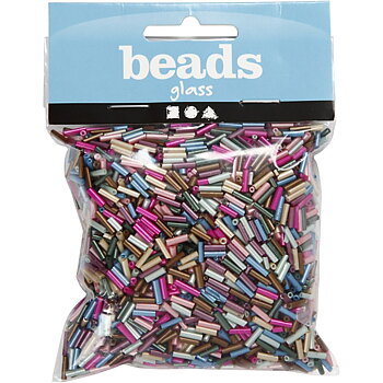 Rörpärlor 6 mm Mixade färger